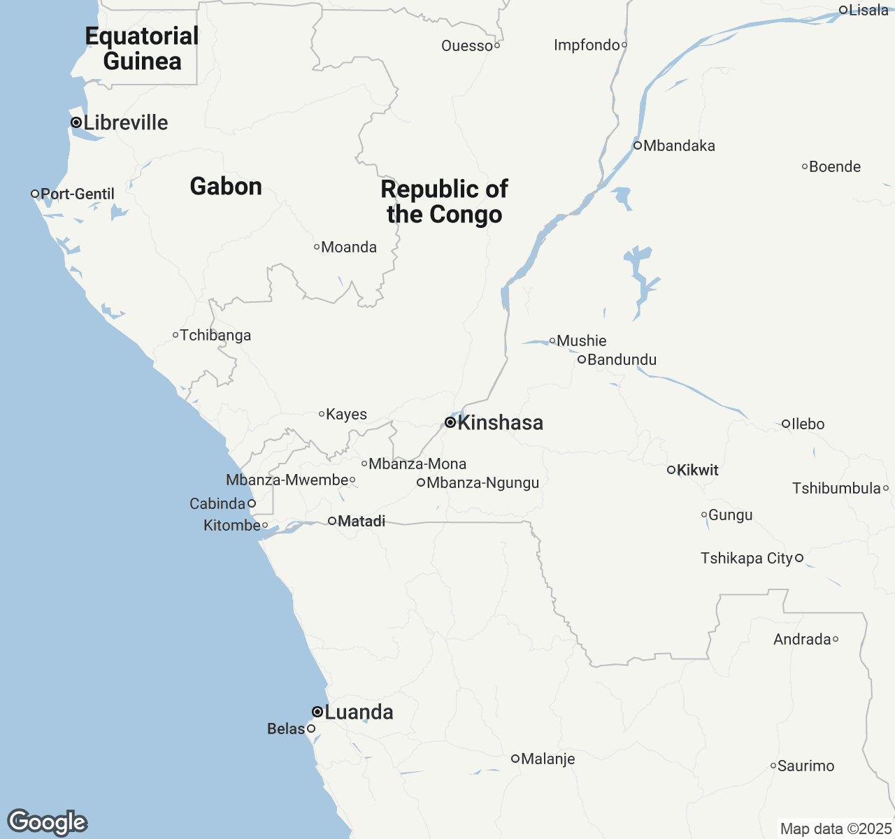 Map of Brazzaville